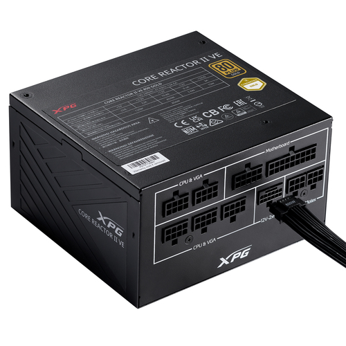 XPG CORE REACTOR II VE 750 (ATX 3.1, 750W,  Full Modular,  PWM 120mm FDB fan, Active PFC, DC to DC, Half-Bridge & LLC converter, 80+ GOLD) RET