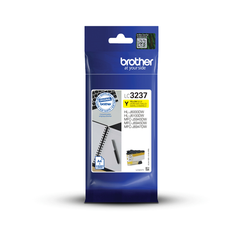 Brother LC3237Y Картридж Brother струйный LC3237Y желтый 1500 стр. для  HLJ6000DW, MFCJ5945DW, MFCJ6945DW