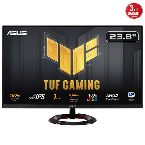 Монитор 23.8" ASUS VG249Q3R Fast IPS 1920x1080, 180 Гц, 1 мс, 16:9, 250 кд/м², DP 1.2, 2xHDMI 2.0, динамики, 3.5 мм, черный