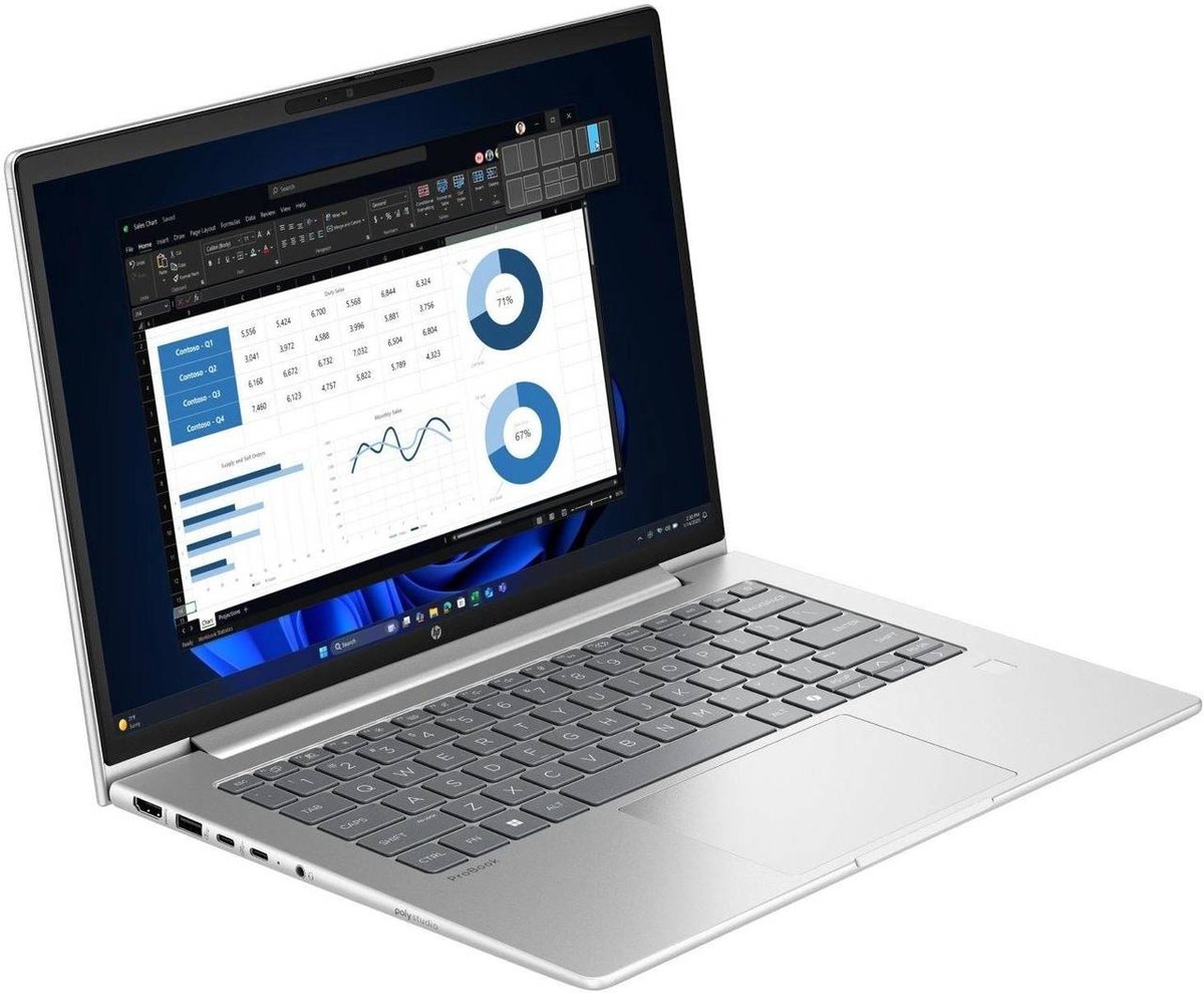 Ноутбук HP Inc. ProBook 4 G1i - 14", 1920x1200 (WUXGA), Intel Core i5 1334U 1300MHz 16 ГБ, SSD 512 ГБ, Intel Iris Xe Graphics, Bluetooth, Wi-Fi, серебристый, Windows 11 Pro 64, BX7Y0AT