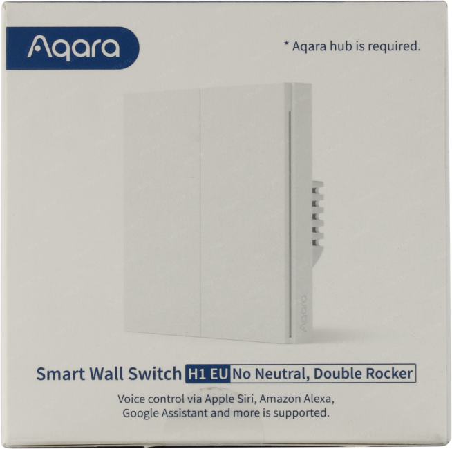 Aqara <WS-EUK02 White> Умный настенный выключатель H1  EU (2 клавиши)