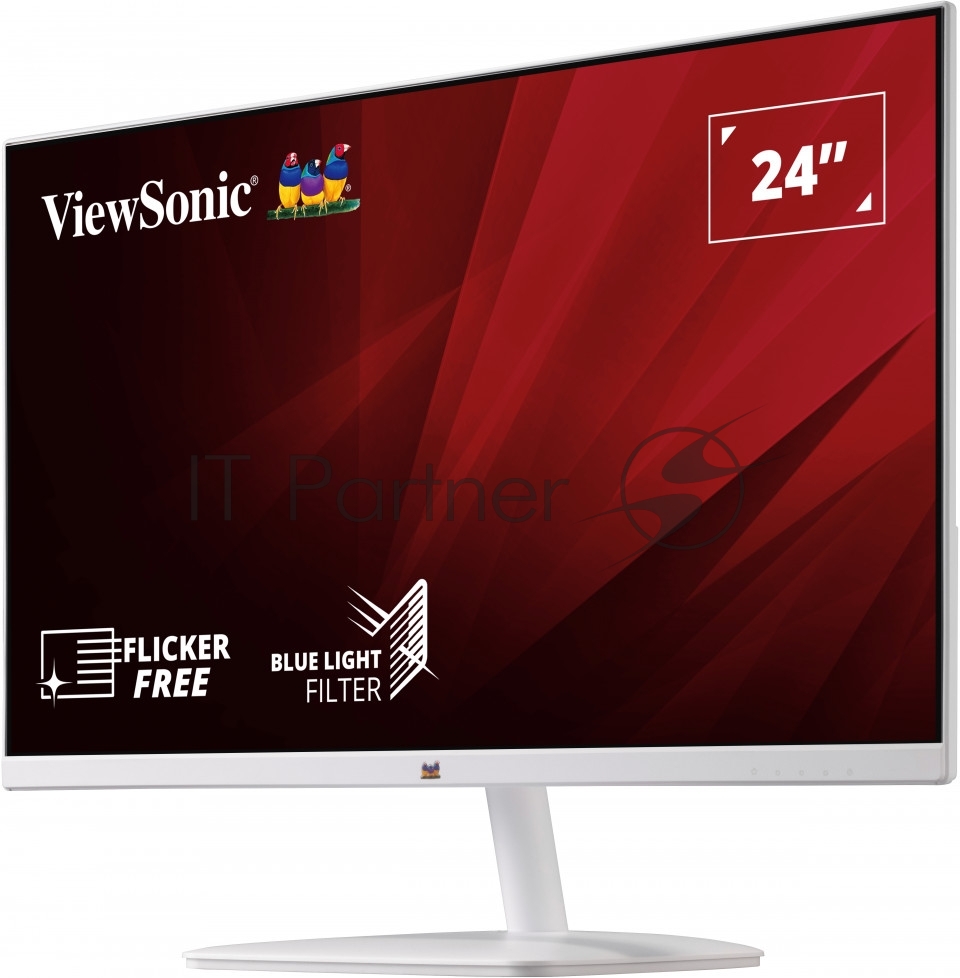 Монитор 23.8" ViewSonic VA2430-H-W-6 VA 1920x1080, 60 Гц, 5000:1, 250 кд/м2, 1xHDMI, 1xVGA, белый
