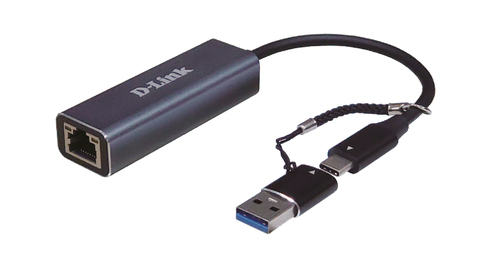 D-Link DUB-2315/A1A Сетевой адаптер 2.5 Gigabit Ethernet / USB Type-C с переходником USB Type-C / USB Type-A
