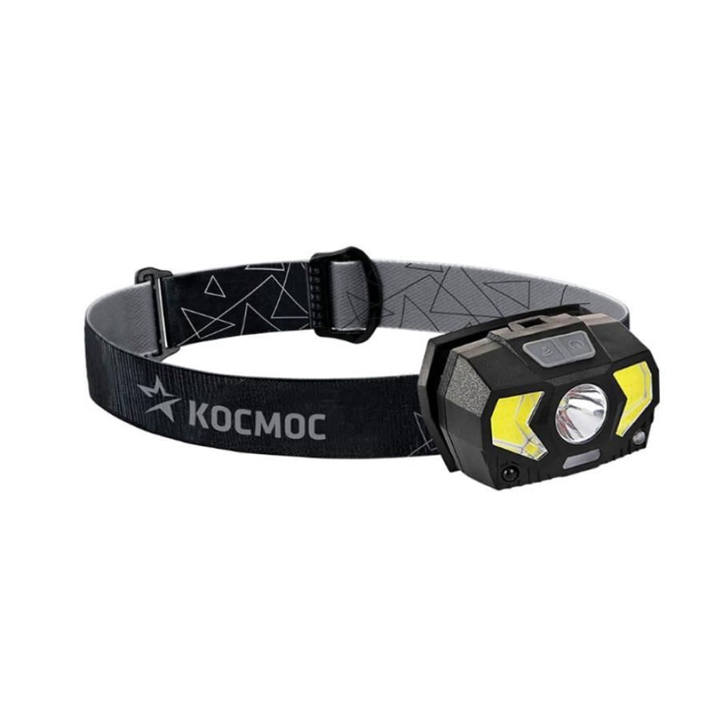 КОСМОС KocHuntHelper5W Фонарь КОСМОС KocHuntHelper5W, 3Вт ХРЕ светодиод, 2*2Вт СОВ  диоды, красный светодиод