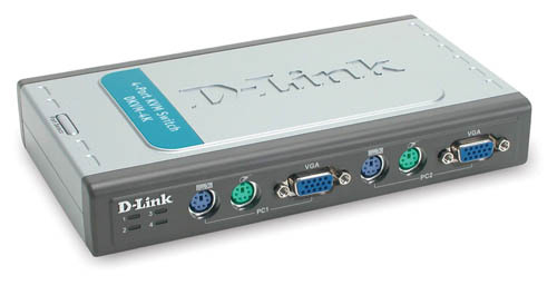 Переключатель консоли (KVM) D-Link DKVM-4K/B3A 4-портовый KVM-переключатель с портами VGA и PS/2