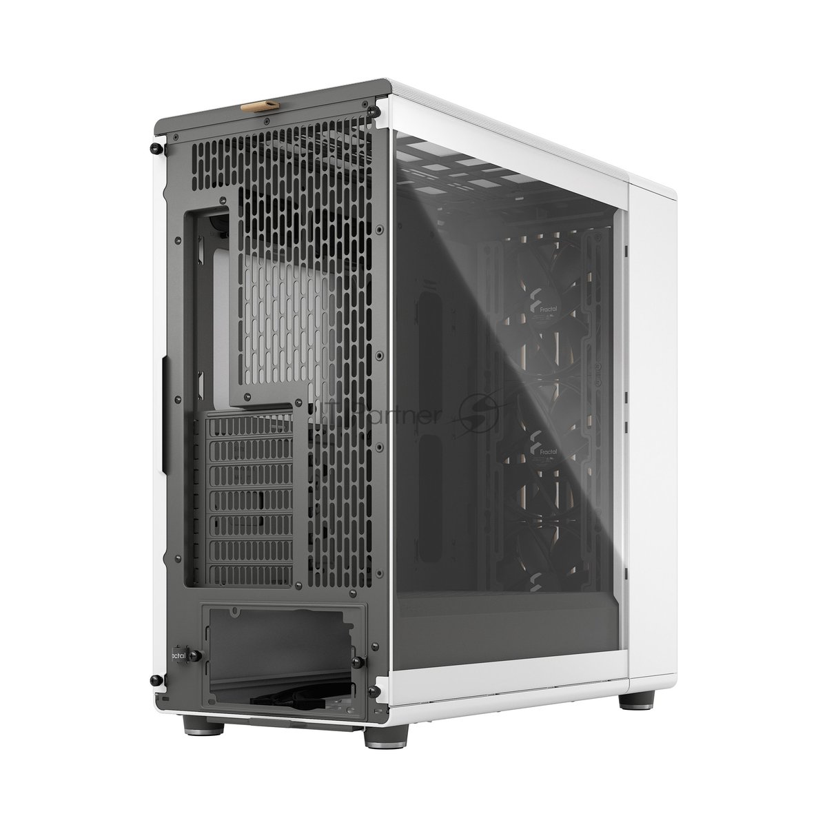 Компьютерный корпус без блока питания Fractal Design North XL TG Dark Tint, Full-Tower, 3x140мм, 2xUSB-A 3.2 + 1xUSB 3.2 Type-C E-ATX, ATX, mATX, mITX Wood panel, Chalk белый