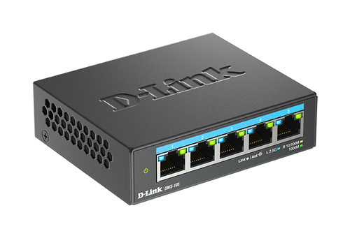 DMS-105/A2A коммутатор D-Link Коммутатор,  5x2.5GBase-T, корпус металл