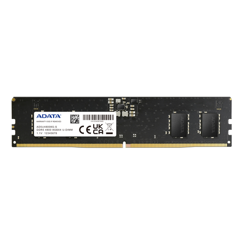 Память DDR5 8GB 4800MHz A-Data AD5U48008G-S RTL PC5-38400 CL40 DIMM 288-pin 1.1В single rank Ret