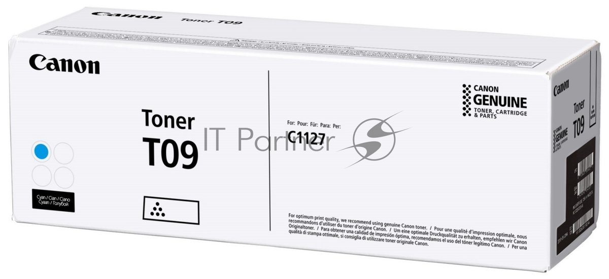Тонер Canon T09 CY 3019C006 голубой туба для копира i-SENSYS X C1127iF, C1127i, C1127P