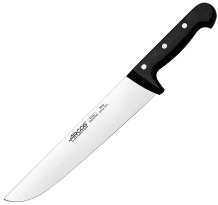 Ножи для тонкой нарезки ARCOS 283204 сталь нерж., полиоксиметилен, L=385/250, B=53мм, черный, металл