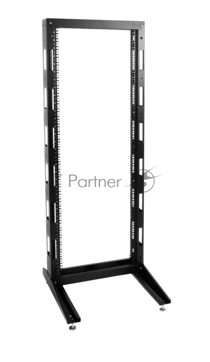 Стойка открытая 19" ЦМО СТК, универсальная, 42U, 2003х600х600 мм (ВхШхГ), однорамная, цвет: чёрный