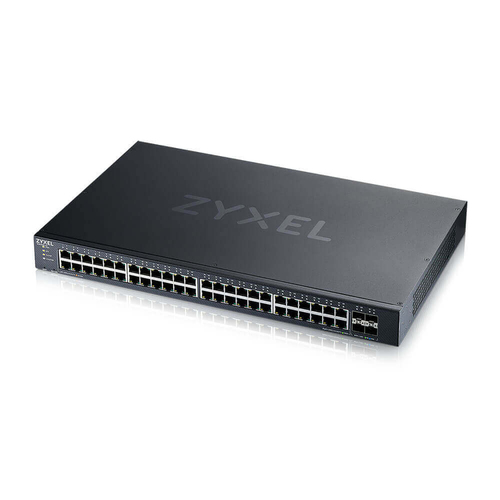 Коммутатор Настраиваемый (Smart) ZyXEL - XGS1935-52, Layer 3, 48-1GbE, 4-SFP, ROM-32MB, RAM-512MB, SNMP, telnet, Web, в стойку, XGS1935-52-EU0101F
