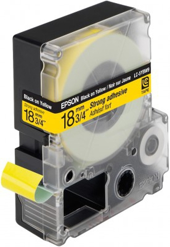 Термотрансферная лента EPSON C53S626408 LC-5YBW9 (18мм x 9м,  Black on Yellow)