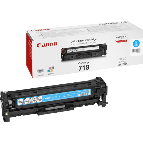 (Спец.цена) Оригинальный картридж Canon 718С 2661B002 голубой 2 900 стр. для Canon i-SENSYS LBP7200Cdn, LBP7210Cdn, LBP7660Cdn, LBP7680CX (Cdn), MF8330, MF8330Cdn, MF8340Cdn, MF8350, MF8350Cdn, MF8360Cdn, MF8380Cdw, MF8540Cdn, MF8550Cdn, MF8580Cdw