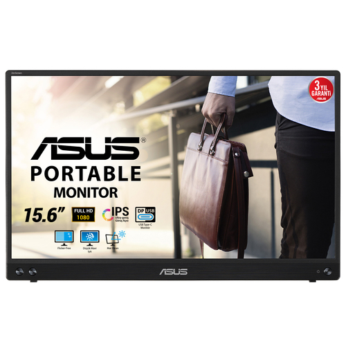 Монитор Asus 15.6" ZenScreen MB16ACV темно-серый IPS LED 16:9 глянцевая 250cd 178гр/178гр 1920x1080 60Hz FHD USB 0.83кг