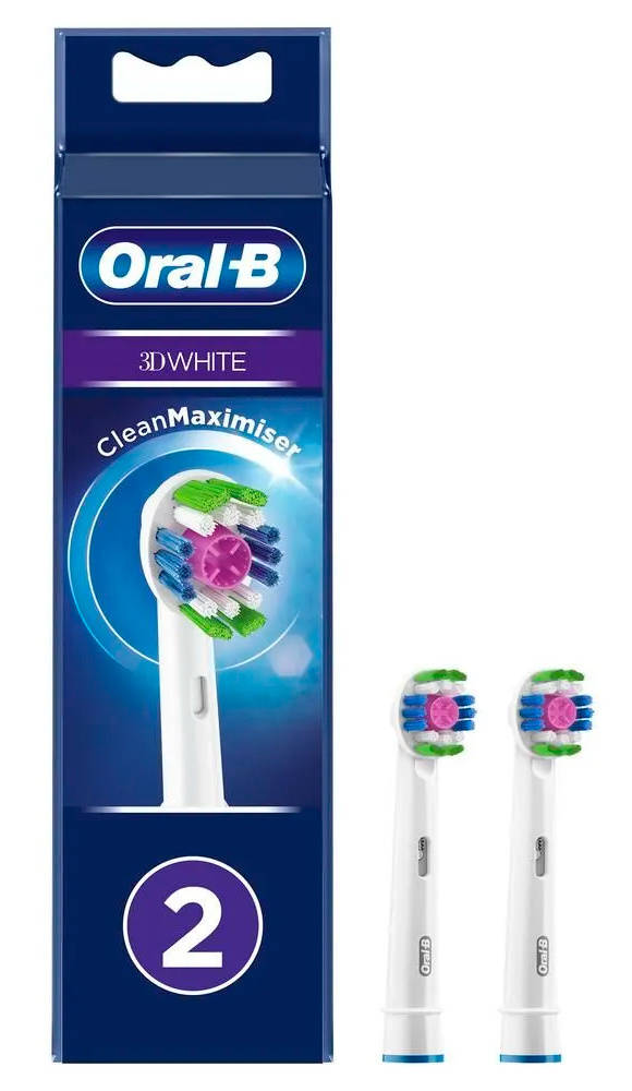 Насадка для зубных щеток Oral-B 80347231, 3D White, 2 шт
