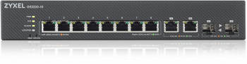 Коммутатор ZYXEL GS2220-10-EU0101F, L2, 8×GE, 2×Combo SFP/RJ-45