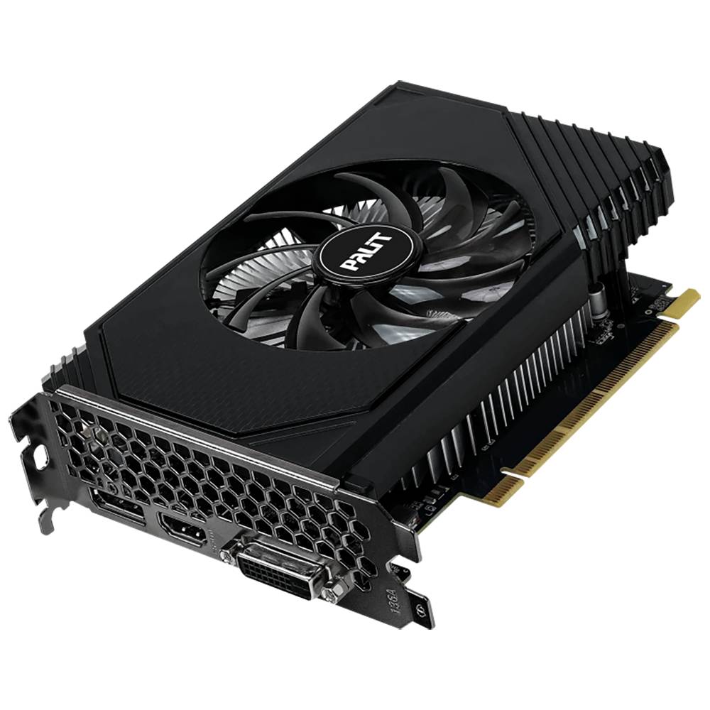 Palit Видеокарта RTX3050 STORMX 6GB GDDR6 96bit DVI DP HDMI 1FAN ITX RTL