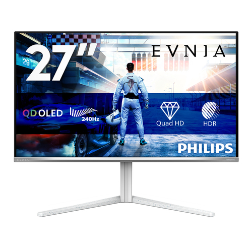 Монитор Philips Evnia 27M2N6501L 26.5", 16:9, QD-OLED, QHD, 0,03ms, SDR: 200cd, HDR: 400cd, 240Hz, HDMI, DP, USB, HAS