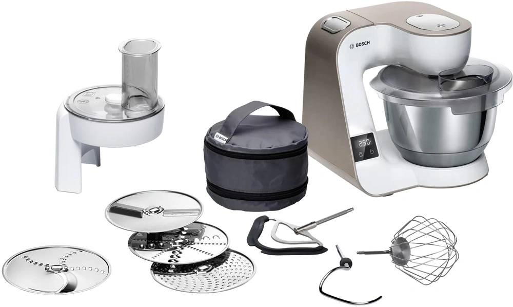 BOSCH Mum5 MUM5XW10 планетар.вращ. 1000Вт белый/бежевый