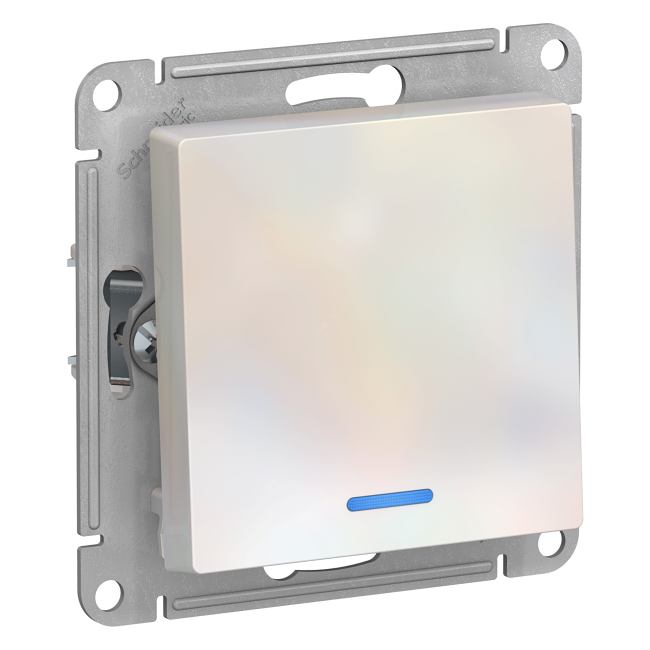 Schneider Electric ATN000413 ATLASDESIGN 1-клавишный ВЫКЛЮЧАТЕЛЬ с подсветкой, сх.1а,  10АХ, механизм, ЖЕМЧУГ