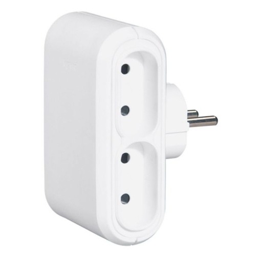 Legrand 050650 Элиум Тройник на 4 гнезда без заземления 16A  белый  (050650)