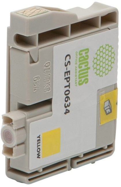 Картридж струйный Cactus CS-EPT0634 желтый (10мл) для  Epson Stylus C67/C87/CX3700/CX4100/CX4700