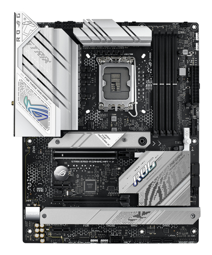 Материнская плата ASUS ROG STRIX B760-A GAMING WIFI, LGA 1700, Intel B760, 4xDDR5, 4xSATA, 3xM.2, 1xPCIe 5.0 x16, 1xPCIe 3.0 x4, 1xHDMI, 1xDP, 1x 2.5Gb LAN, 1xUSB-A 3.2 Gen 2, 2xUSB-A 3.2 Gen 1, 4xUSB 2.0, 5x3.5 мм, 7.1, Standard-ATX