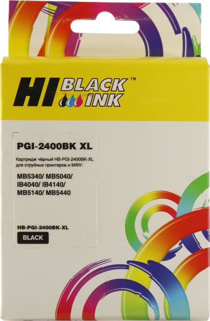 Картридж Hi-Black HB-PGI-2400BK-XL  Black  для  Canon MB5340/MB5040/iB4040