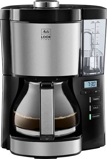 Кофеварка капельная Melitta Look V Therm Timer Black Filter, 1.25л/1.25л, черный/нержавеющая сталь (1025-18)