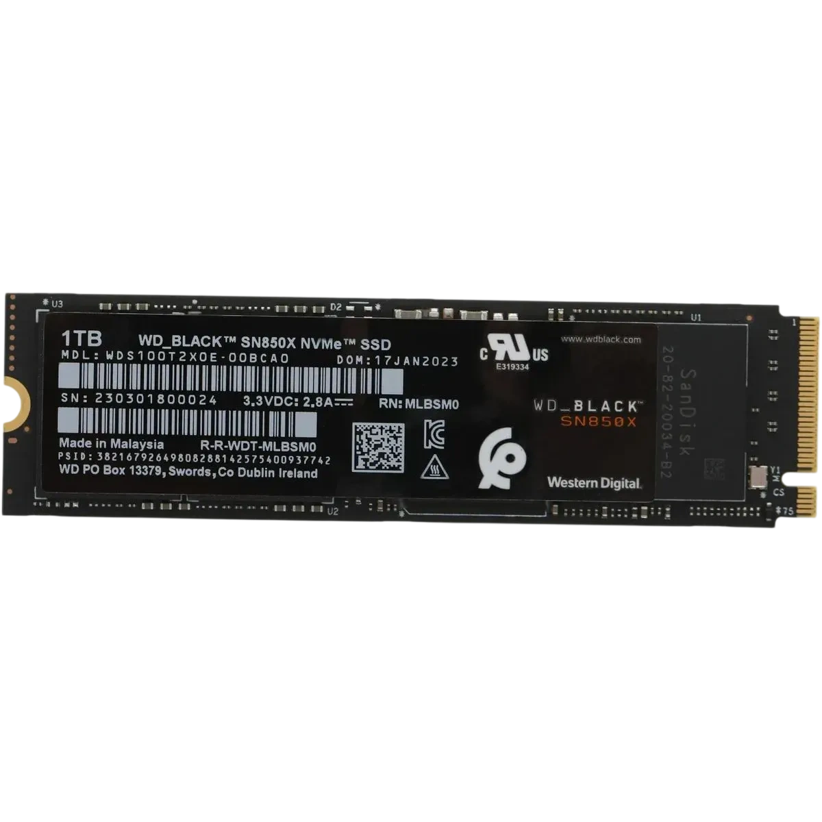 SSD Western Digital WDS100T2X0E, 1TB, M.2 NVMe PCIe 4.0