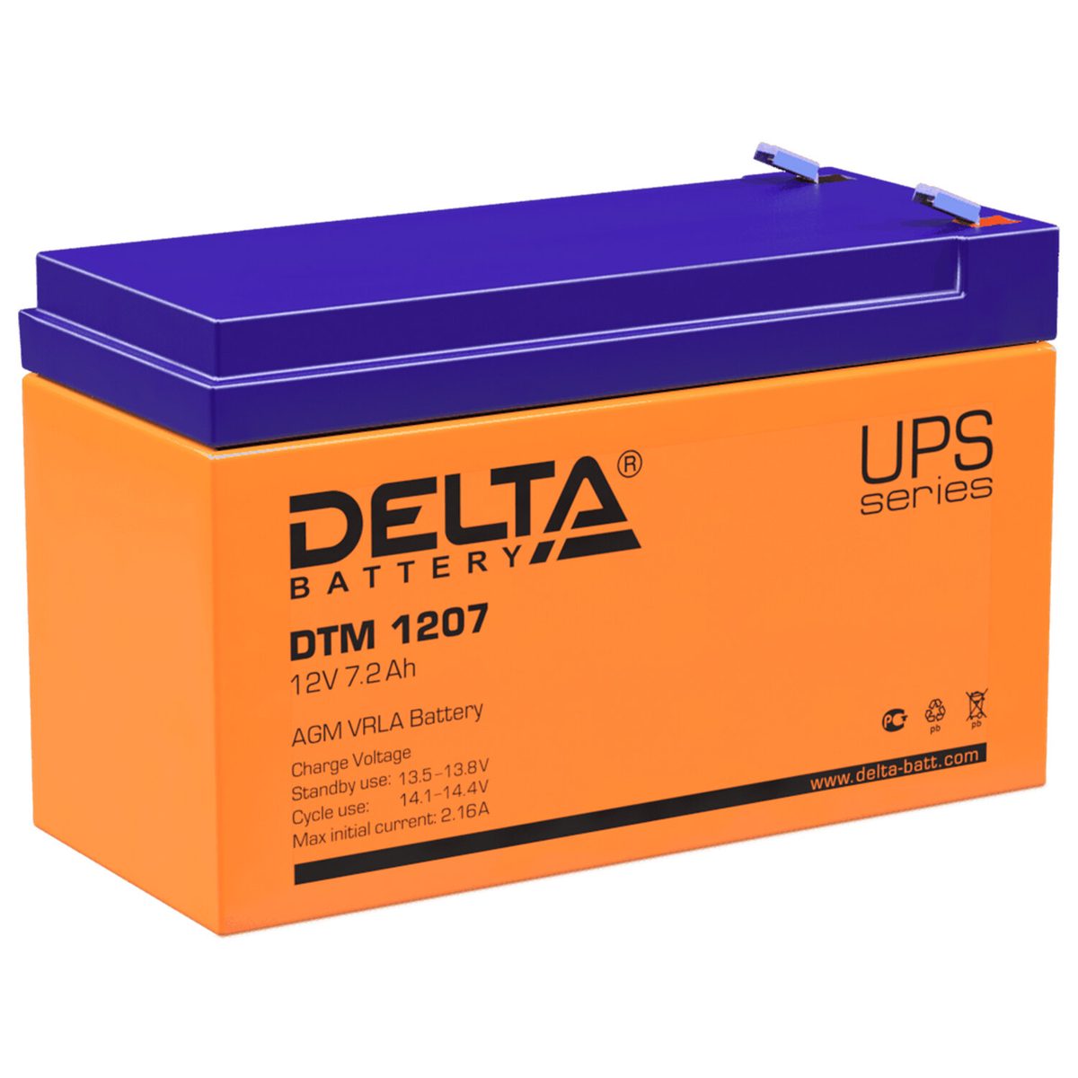Батарея для ИБП Delta DTM 1207, 7.2 Ач (DTM 1207), 5шт.