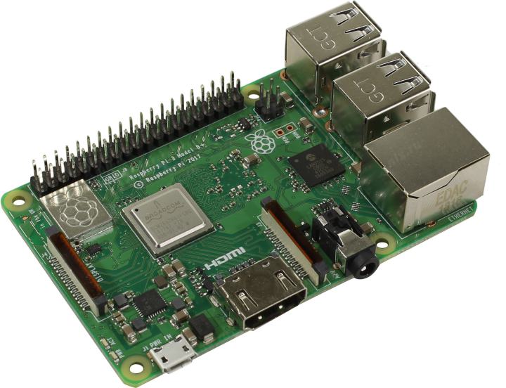 Raspberry PI3 model B+ (1.4GHz, 1Gb, HDMI, GbLAN, WiFi, BT,  4xUSB, microSD, 40xGPIO)