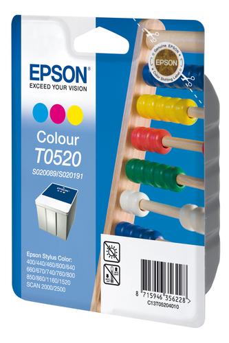 Картридж струйный Epson C13T052040 многоцветный (330 стр.) для Epson St C400/600/800/1520/850/440/460/640