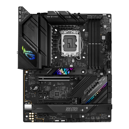 Материнская плата ASUS ROG STRIX B760-F GAMING WIFI, LGA 1700, Intel B760, 4xDDR5, 4xSATA, 3xM.2, 1xPCI-E 5.0 x16, 1xPCI-E 3.0 x4, 1xHDMI, 1xDP, 1x 2.5Gb LAN, 1xUSB-A 3.2 Gen 2, 6xUSB-A 3.2 Gen 1, 1xUSB-C 3.2 Gen 2x2, 5x3.5 мм, 7.1, Standard-ATX