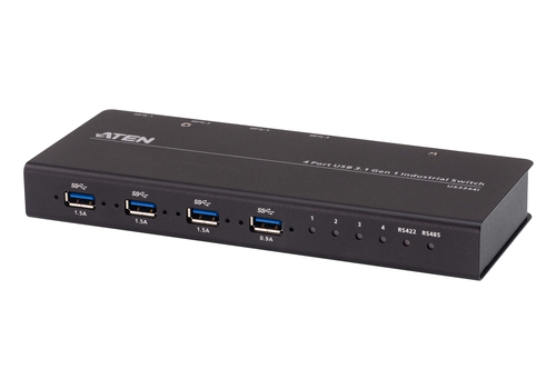 ATEN US3344I 4 x 4 USB 3.2 Gen 1 промышленный переключатель/ 4 x 4 USB 3.2 Gen 1 Industrial  Hub  Switch