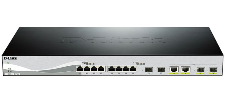 Настраиваемый коммутатор Smart уровня 2+ с 8 портами 10GBase-T, 2 портами 10GBase-X SFP+ и 2 комбо-портами 10GBase-T/10GBase-X SFP+