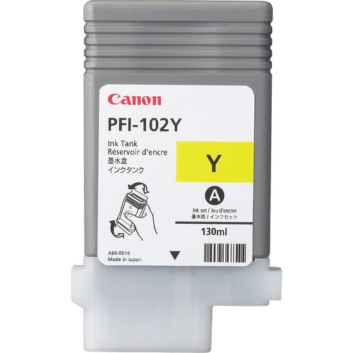 Картридж Canon PFI-102Y, желтый ( 130 мл) для iPF 500 / 510 / 600 / 605 / 610 / 650 / 655 / 700 / 710 / 720 / 750 / 755 / 760 / 765 / LP17 (Original)