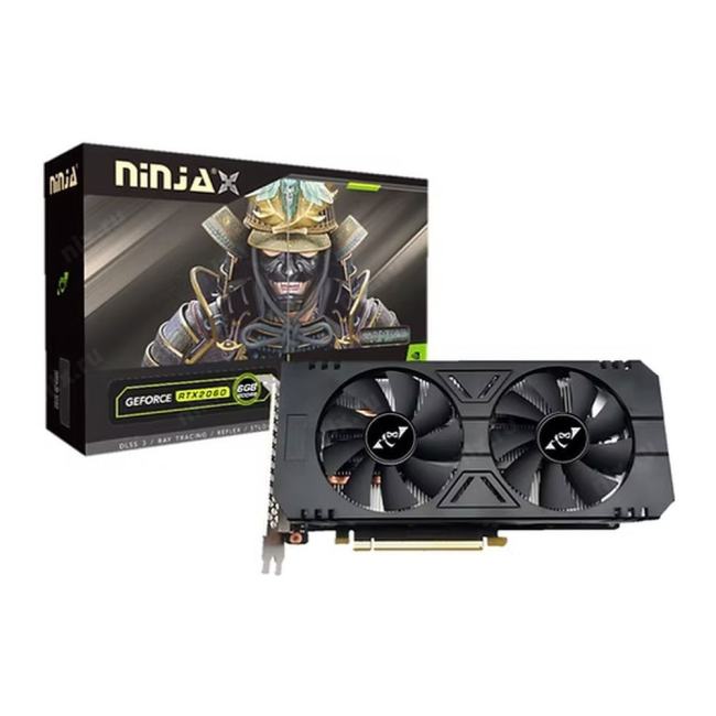 NK206FG66F  Ninja (Sinotex) RTX2060 6GB GDDR6 192bit DVI  DP  HDMI  2FAN RTL