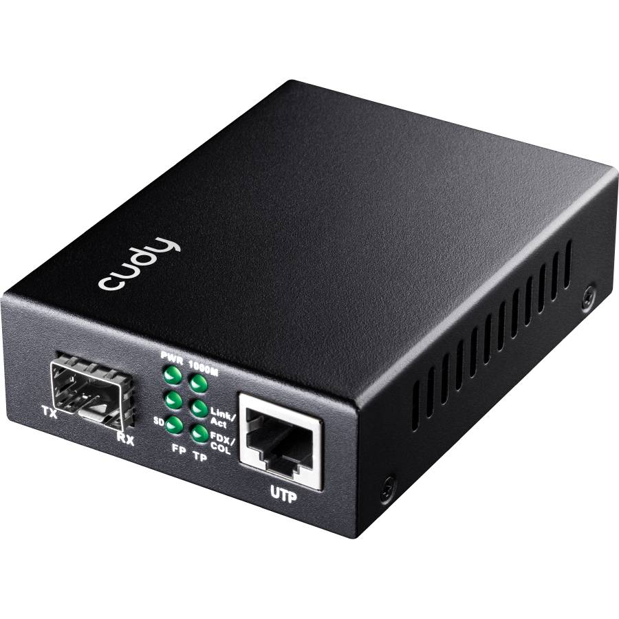 Медиаконвертер Cudy MC220P, SFP→PoE+, 1GbE