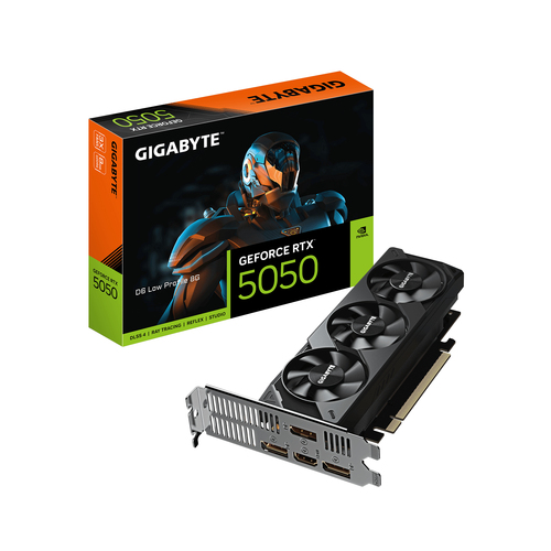 Видеокарта Gigabyte PCI-E 5.0 GV-N5050D6-8GL NVIDIA GeForce RTX 5050 8Gb 128bit GDDR6 2572/20000 HDMIx2 DPx2 HDCP Ret low profile