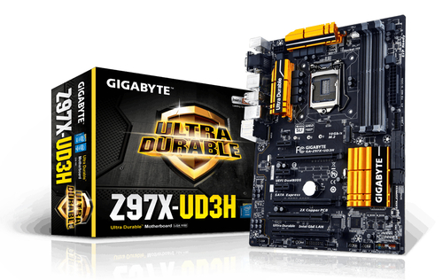 Gigabyte GA-Z97X-UD3H RTL {LGA1150, Z97, DDR3, PCI-E, SATAIII, DVI, D-Sub, HDMI, ATX}