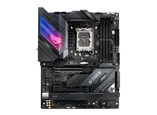 Материнская плата ASUS ROG STRIX Z690-E GAMING WIFI, LGA 1700, Intel Z690, 4xDDR5, 6xSATA, 3xM.2, 1xPCI-E 5.0 x16, 1xPCI-E 4.0 x4, 1xPCI-E 3.0 x4, 1xPCI-E x1, 1xHDMI, 1xDP, 1x 2.5Gb LAN, 4xUSB-A 2.0, 4xUSB-A 3.2 Gen 1, 2xUSB-A 3.2 Gen 2, 1xUSB-C 3.2 Gen 2, 1xUSB-C 3.2 Gen 2x2, 5x3.5 мм, 7.1, ATX