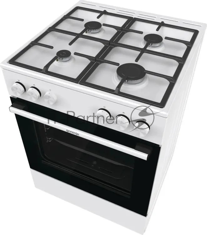 Плита газовая Gorenje GG6A10WFFM белый, конфорок 4 шт, духовка 72 л, 60 см x 85 см x 60 см