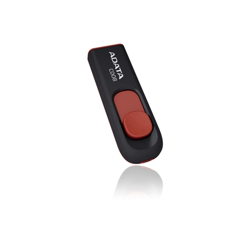 USB накопитель ADATA - Classic C008, USB Type A (USB 2.0), 32 ГБ, цвет красный, AC008-32G-RKD