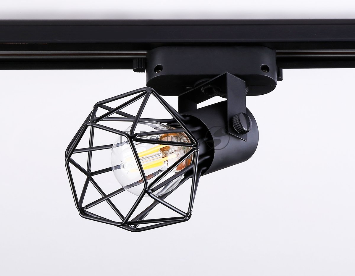 Трековый однофазный светильник Ambrella light GL5002 BK черный E27 max 40W D92x163