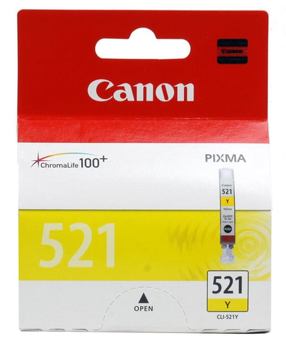 Картридж струйный CLI-521Y (2936B004) желтый (520 стр.) для Canon PIXMA iP3600/4600/MP540/620
