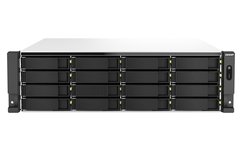 Сетевое хранилище без дисков/ ENTERPRISE QNAP TS-h2287XU-RP-E2336-32G QuTS hero NAS, Xeon E-2336 6C 12T 2.9-4.8GHz, 32 GB ECC DDR4 (2 x 16 GB) up to 128GB (4 x 32 GB), 22-bay (16 x 3.5-inch SATA + 6 x 2.5-inch SATA), 2x10 GbE, 2x2.5 GbE, 3xPCIe Slot (2 x Gen4 x4 +1 x Gen 4 x8), 4xUSB 3.2 Gen 2 (10Gbps), 3U rackmount, 2 PSU. W/o RAIL-B02
