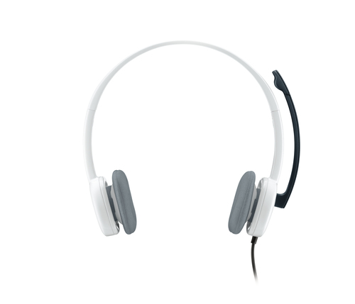 Гарнитура проводная с микрофоном Logitech H150 белый/черный 1.8м накладные оголовье (981-000453)
