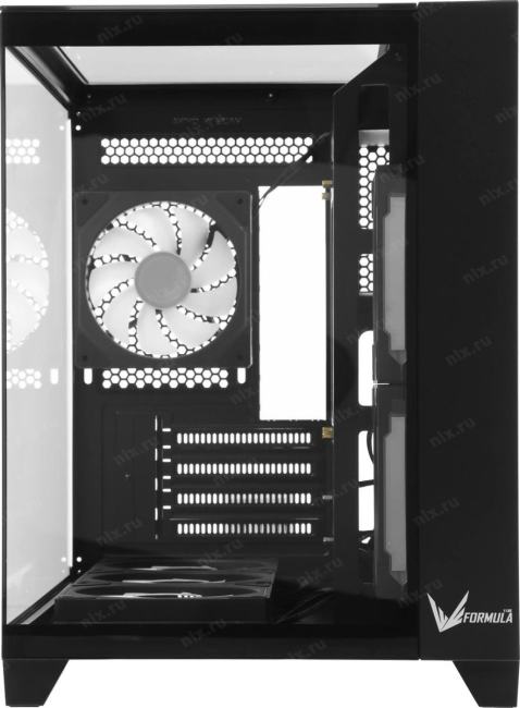 CRYSTAL Z9MLFLOE Корпус Formula Crystal Z9ML Floe черный без БП mATX 1xUSB3.0  1xUSB3.1  audio  bott PSU